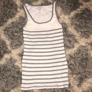 Long ribbed tank